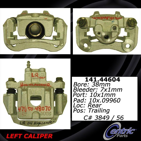 2004-2007 Toyota Highlander Disc Brake Caliper - Rear Left (Centric)