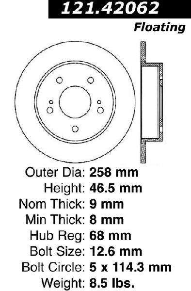 1994-1998 Nissan 240SX Disc Brake Rotor - Rear (Centric)