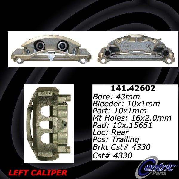 2012-2021 Nissan NV1500 Disc Brake Caliper - Rear Left (Centric)