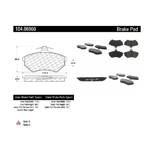 1988-1998 Volkswagen Jetta Disc Brake Pad Set - Front (Centric)