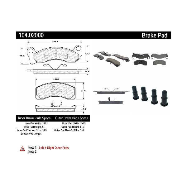1982-1987 Lincoln Continental Disc Brake Pad Set - Front (Centric)