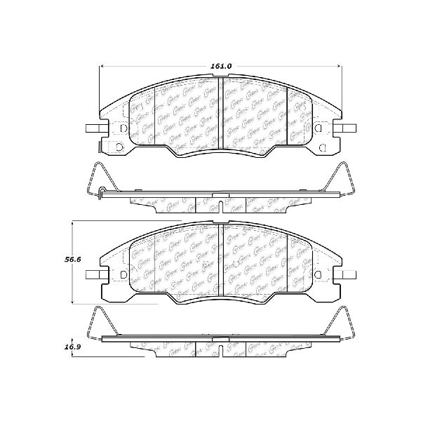 2008-2011 Ford Focus Disc Brake Pad Set - Front (Centric)