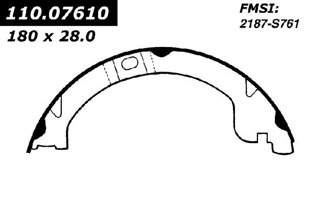 2001-2007 Dodge Caravan Parking Brake Shoe - Rear (Centric)