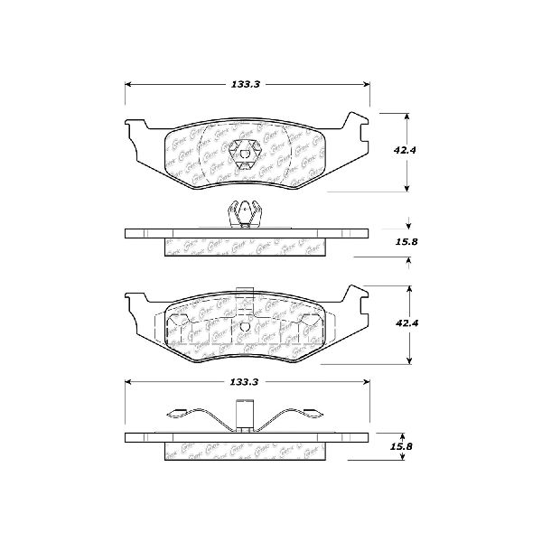 1995-2005 Dodge Neon Disc Brake Pad Set - Rear (Centric)