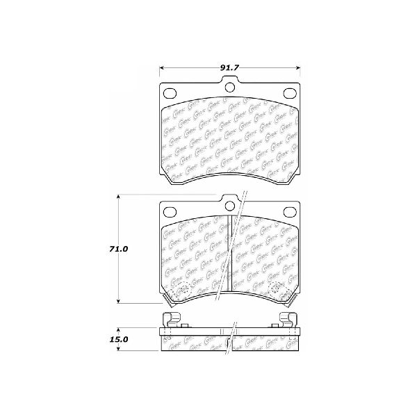 1990-1998 Mazda Protege Disc Brake Pad Set - Front (Centric)
