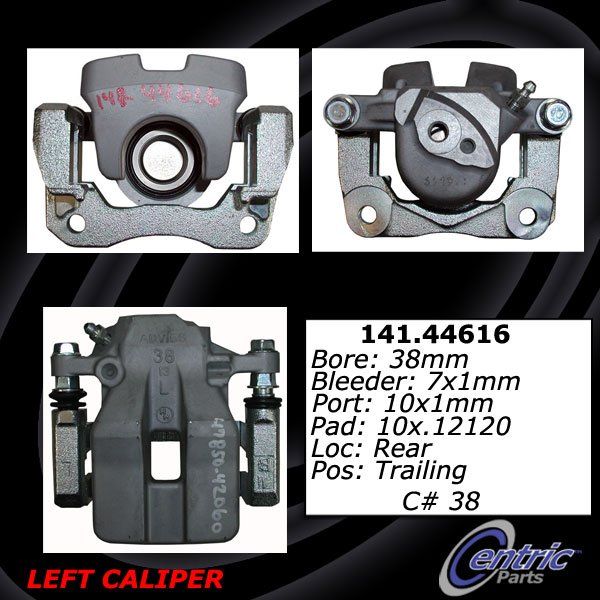 2006-2012 Toyota RAV4 Disc Brake Caliper - Rear Left (Centric)