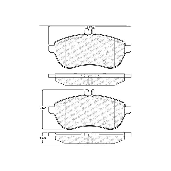 2008-2009 Mercedes-Benz C280 Disc Brake Pad Set - Front (Centric)