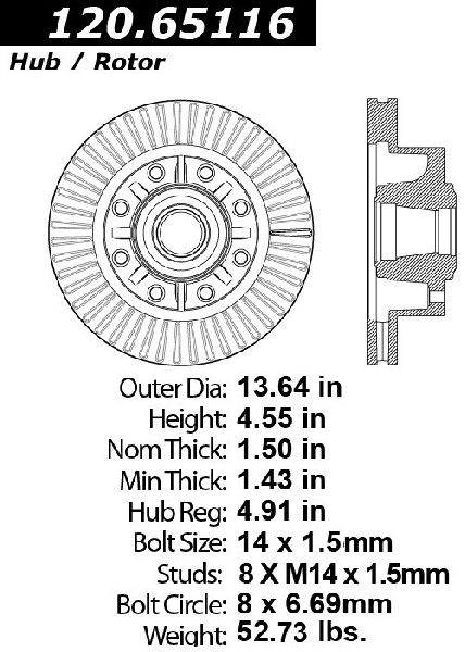 2005-2007 Ford F-250 Super Duty Disc Brake Rotor and Hub Assembly - Front (Centric)