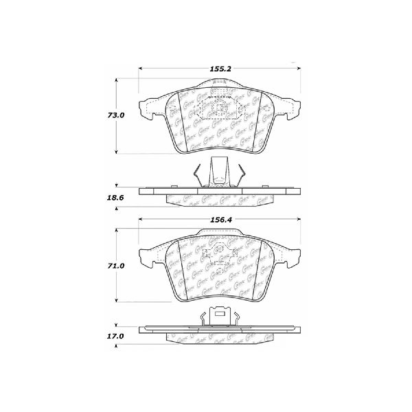 2003-2014 Volvo XC90 Disc Brake Pad Set - Front (Centric)