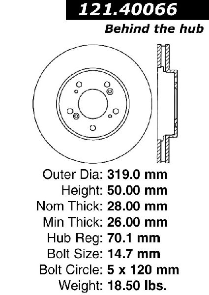 2005-2012 Acura RL Disc Brake Rotor - Front (Centric)