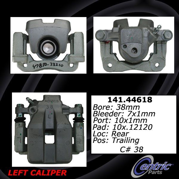 2007-2011 Lexus ES350 Disc Brake Caliper - Rear Left (Centric)