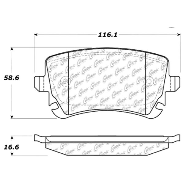 2007-2011 Audi S6 Disc Brake Pad Set - Rear (Centric)
