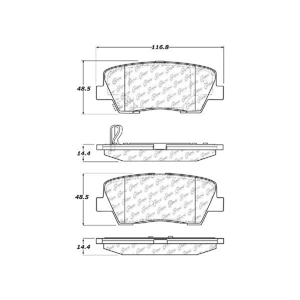 2011-2016 Hyundai Equus Disc Brake Pad Set - Rear (Centric)