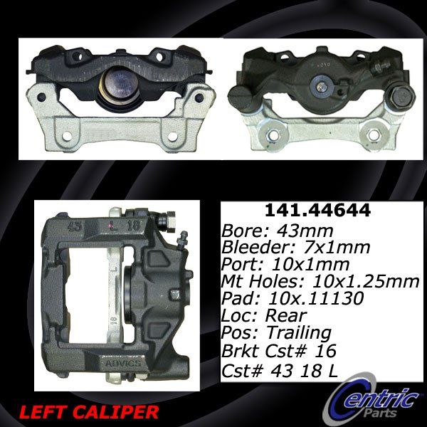 2010-2013 Lexus IS250 Disc Brake Caliper - Rear Left (Centric)