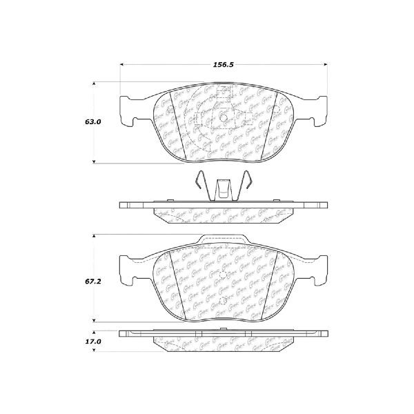 2010-2013 Ford Transit Connect Disc Brake Pad Set - Front (Centric)