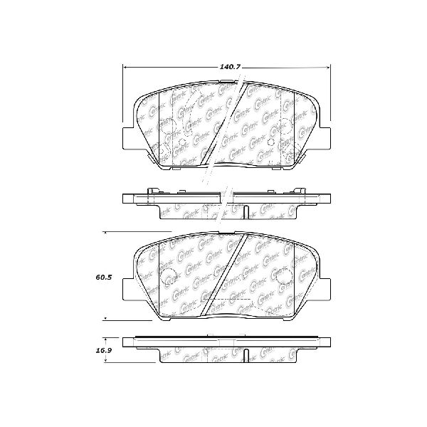 2013-2015 Hyundai Veloster Disc Brake Pad Set - Front (Centric)