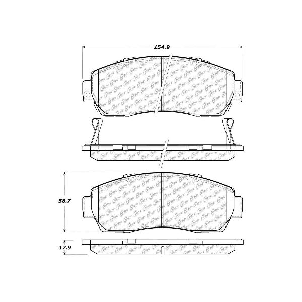 2005-2010 Honda Odyssey Disc Brake Pad Set - Front (Centric)