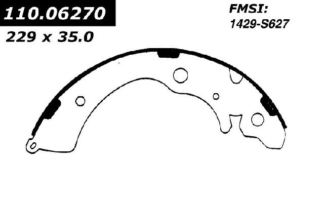 2013-2014 Honda Fit Drum Brake Shoe - Rear (Centric)