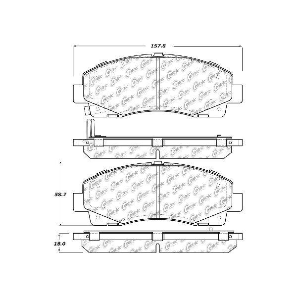 2015-2020 Acura TLX Disc Brake Pad Set - Front (Centric)