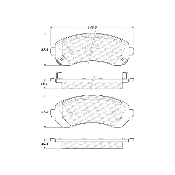 2001-2005 Pontiac Aztek Disc Brake Pad Set - Front (Centric)