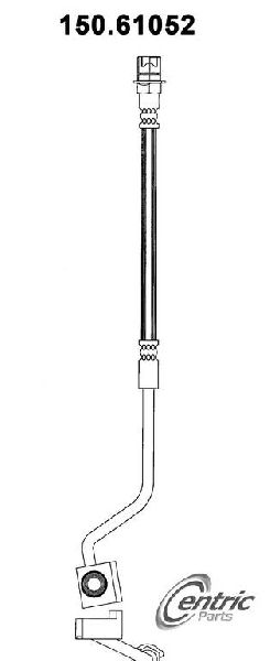 1987-1993 Ford Mustang Brake Hydraulic Hose - Front Left (Centric)