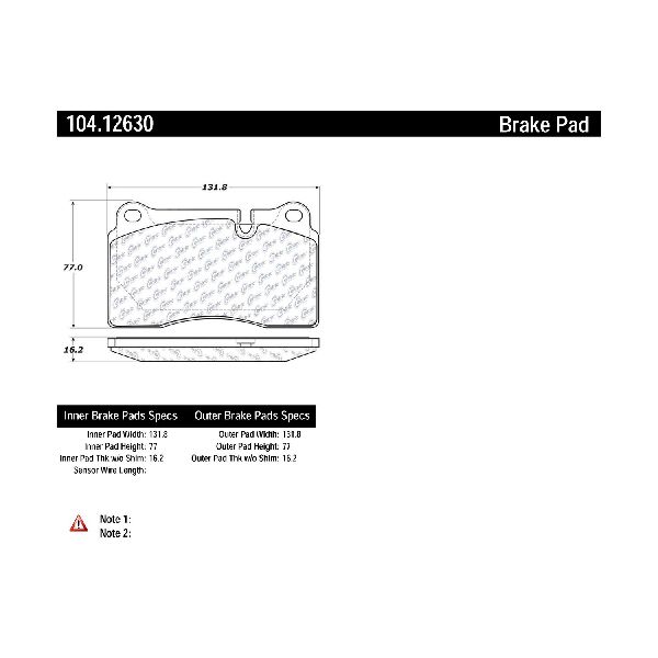 2006-2009 Land Rover Range Rover Sport Disc Brake Pad Set - Front (Centric)