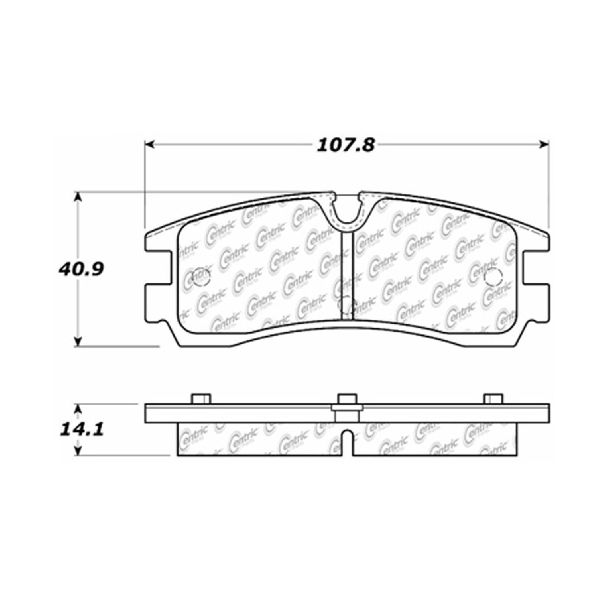 1998-2003 Cadillac Seville Disc Brake Pad Set - Rear (Centric)