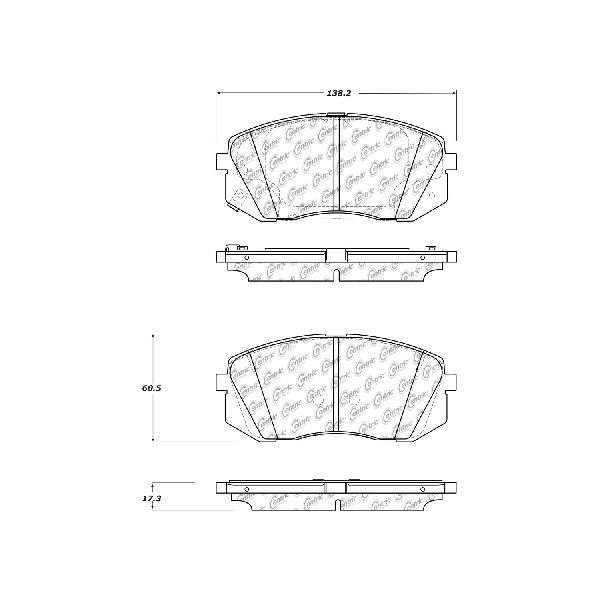 2016-2020 Kia Optima Disc Brake Pad Set - Front (Centric)