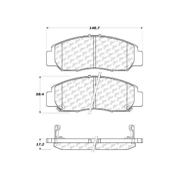 2006-2011 Honda Civic Disc Brake Pad Set - Front (Centric)