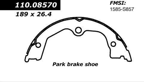 2005-2012 Acura RL Parking Brake Shoe - Rear (Centric)