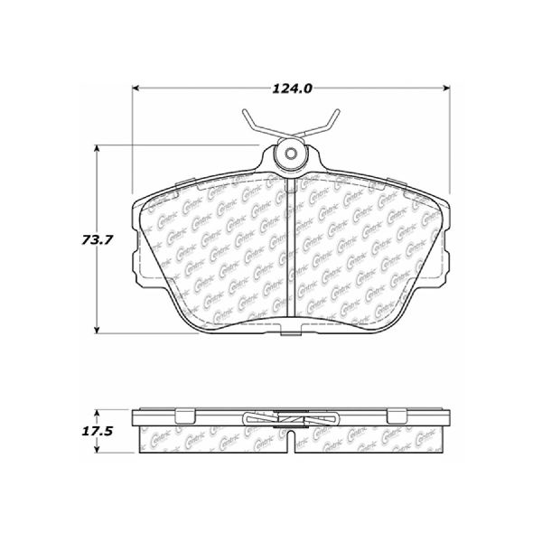 1995-2002 Lincoln Continental Disc Brake Pad Set - Front (Centric)