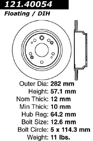 2002-2004 Acura RL Disc Brake Rotor - Rear (Centric)