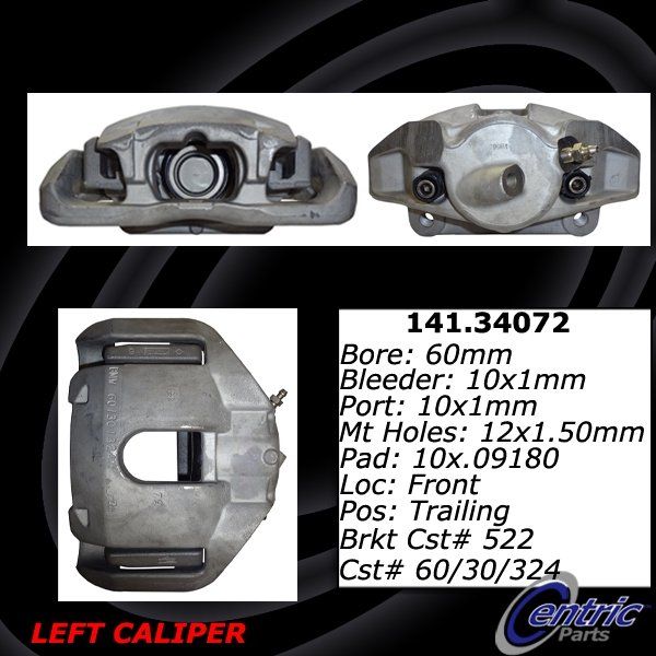 2008-2010 BMW 528i Disc Brake Caliper - Front Left (Centric)