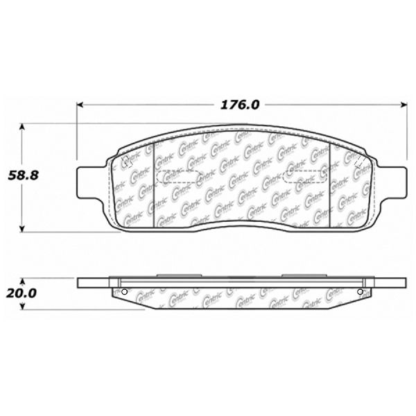 2006-2008 Lincoln Mark LT Disc Brake Pad Set - Front (Centric)