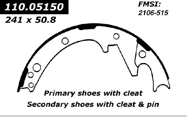 1981-1982 Dodge D50 Drum Brake Shoe - Rear (Centric)