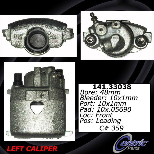 1985-1992 Volkswagen Jetta Disc Brake Caliper - Front Left (Centric)