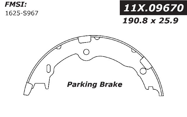 2008-2016 Lexus LS600h Parking Brake Shoe - Rear (Centric)