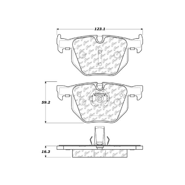2008-2010 BMW 528i Disc Brake Pad Set - Rear (Centric)