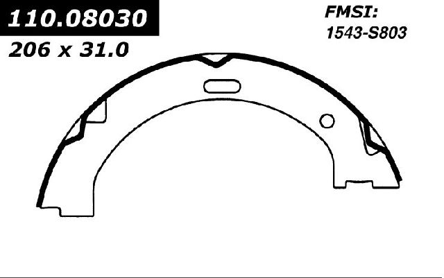 2003-2004 Dodge Dakota Parking Brake Shoe - Rear (Centric)