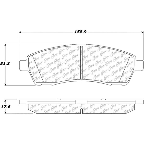 1999-2004 Ford F-350 Super Duty Disc Brake Pad Set - Rear (Centric)