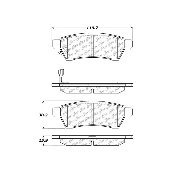 2009-2012 Suzuki Equator Disc Brake Pad Set - Rear (Centric)