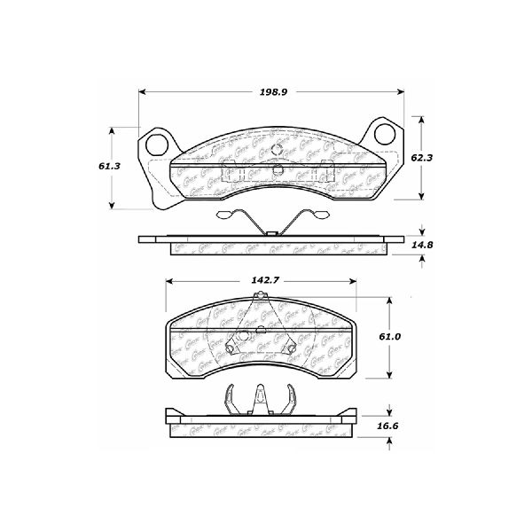 1979-1989 Mercury Grand Marquis Disc Brake Pad Set - Front (Centric)