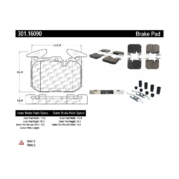 2015-2020 BMW M4 Disc Brake Pad Set - Front (Centric)