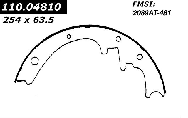 1981-1990 Lincoln Town Car Drum Brake Shoe - Rear (Centric)