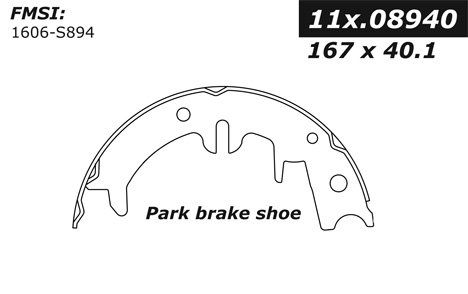 1983-1988 Toyota Cressida Parking Brake Shoe - Rear (Centric)