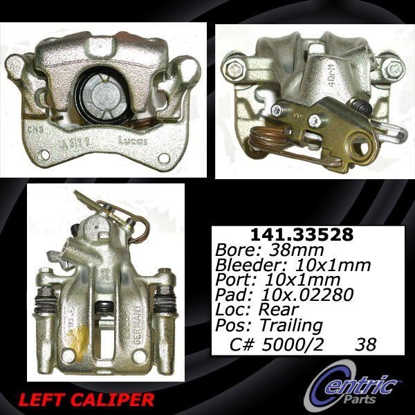 2000 Audi A8 Disc Brake Caliper - Rear Left (Centric)