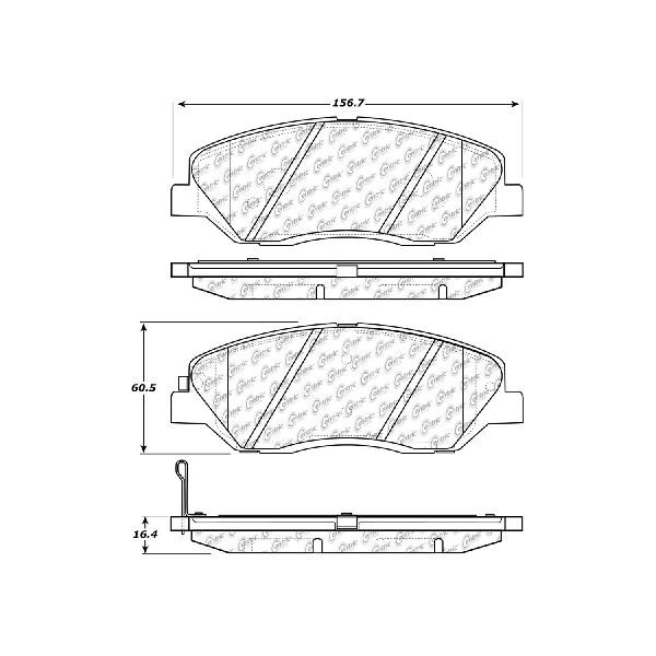 2007-2009 Hyundai Entourage Disc Brake Pad Set - Front (Centric)