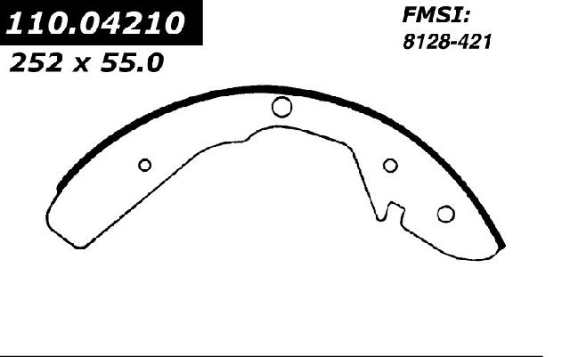 1973-1979 Volkswagen Transporter Drum Brake Shoe - Rear (Centric)