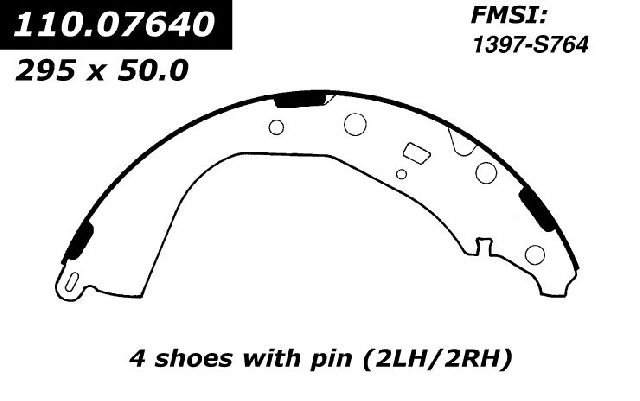 2001-2002 Toyota 4Runner Drum Brake Shoe - Rear (Centric)