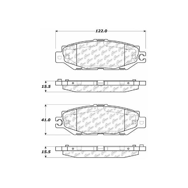 1993-2000 Lexus LS400 Disc Brake Pad Set - Rear (Centric)